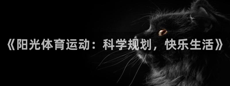 哈哈体育下载：《阳光体育运动：科学规划，快乐生活》
